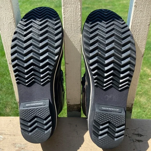 Sorel Tivoli Rain Boots Women’s Sz 8 Blk/Brwn Gently Used-Nice Ready For Fall! - Picture 9 of 17
